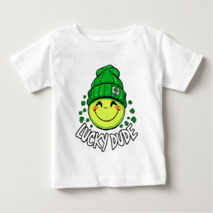 Lycklig Kille Leende Ansikte St. Patrick's Day T Shirt