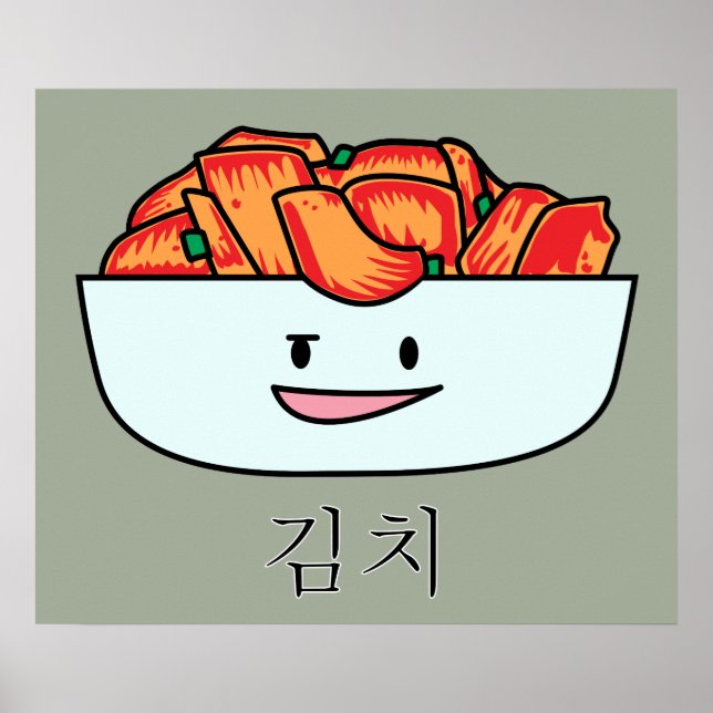 Lycklig Kimchi Kimchee Bowl - Lycklig Mat formgivn Poster (Framsidan)
