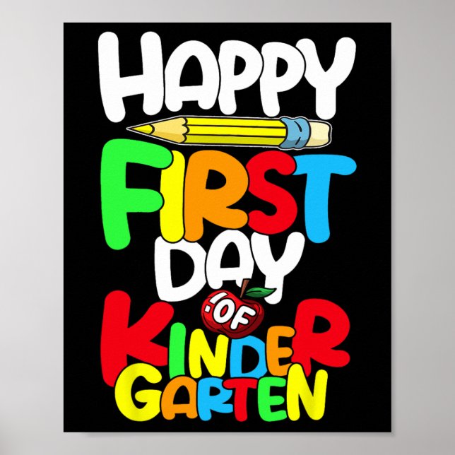 Lycklig: Kindergarten-lärarens första dag tillbaka Poster (Framsidan)