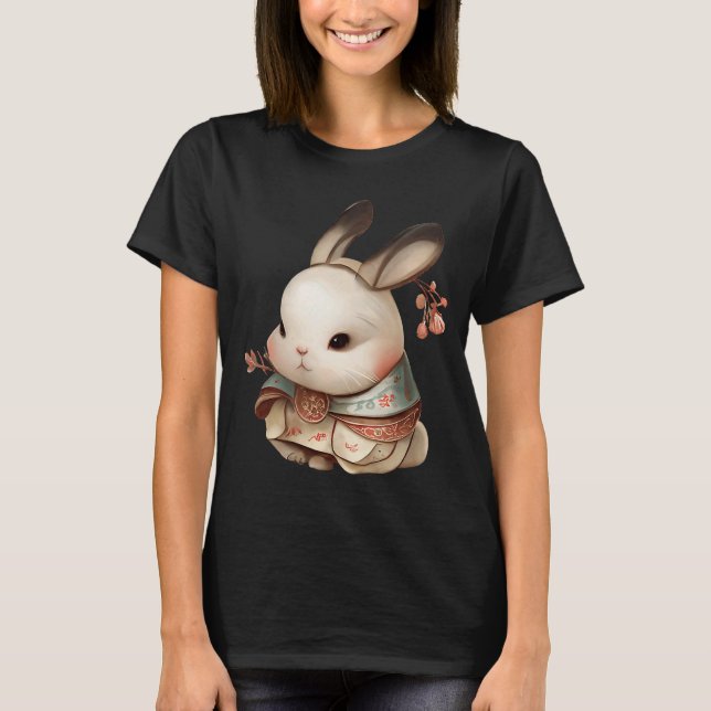 Lycklig kinesiska nyåret 2023 av Red Rabbit Zodiac T Shirt (Framsida)