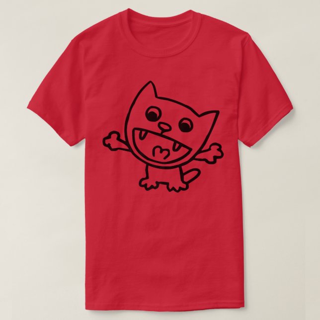 Lycklig Kitten Tecknad  T Shirt (Design framsida)
