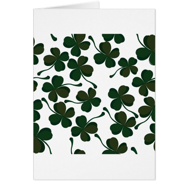 lycklig klöver hälsningskort (Framsidan)