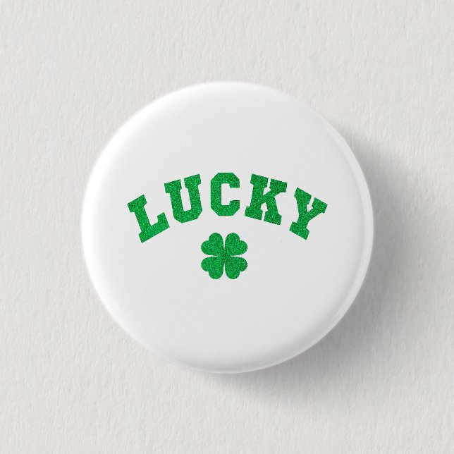 Lycklig Klöver Saint Patrick Dag Knapp (Framsida)
