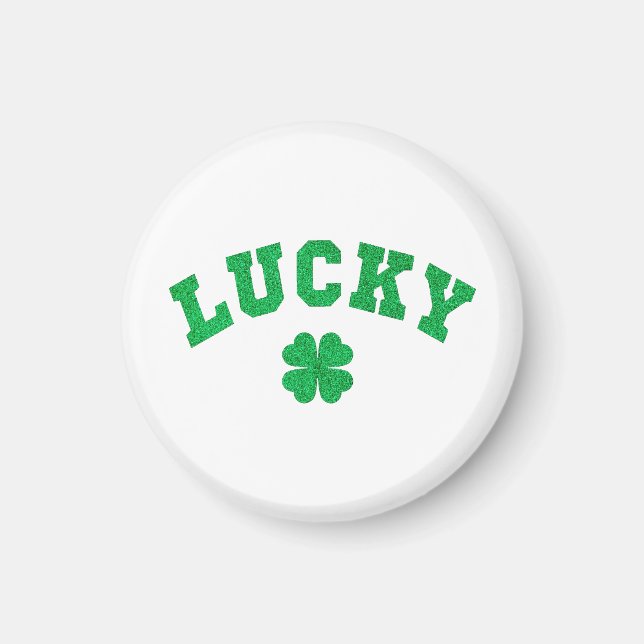 Lycklig Klöver Saint Patrick Dag Magnet (Framsidan)