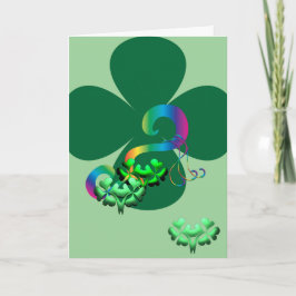 Lycklig klöver Shamrock irländsk St. Patricks dag- Kort