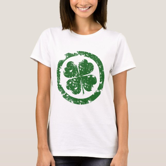 Lycklig klöver tee shirt (Framsida)