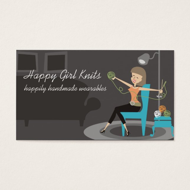 Lycklig knullar märkre affärskort visitkort (Framsidan)