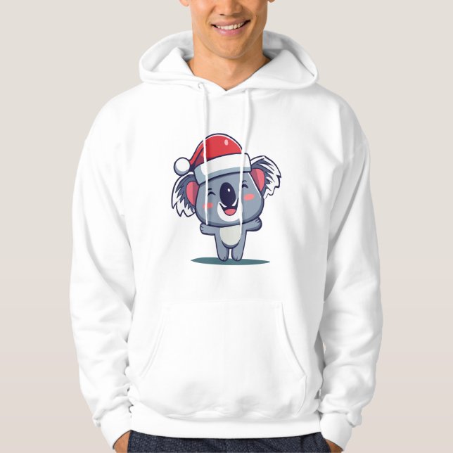 lycklig koala christmas hoodie (Framsida)