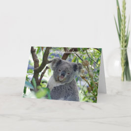 Lycklig Koaladays förtjusande koalajulkort Helgkort