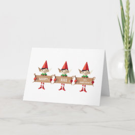 Lycklig-komplikerade Helgdagar Naughty Nice Elves Kort