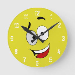 Lycklig Kook Art Clock - Wall Clock Rund Klocka