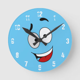 Lycklig Kook Art Clock - Wall Clock Rund Klocka
