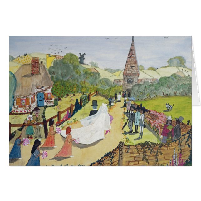 Lycklig kopplar ihop hälsningskort (Framsidan Horizontal)