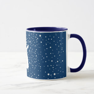 Lycklig kopplar ihop mugg