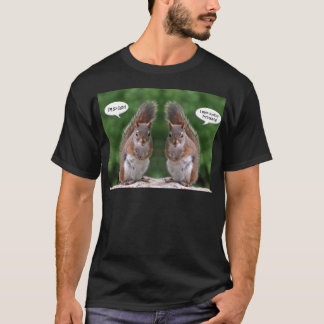 Lycklig kopplar samman dag, den röd ekorrehumorn, t-shirt