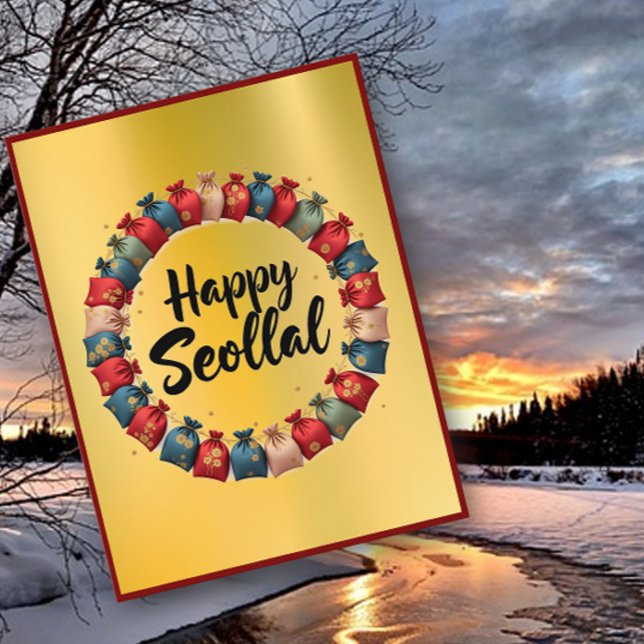 Lycklig koreanskt nyårskort vykort (Skapare uppladdad)