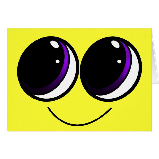 Lycklig-kort Hälsningskort (Framsidan Horizontal)