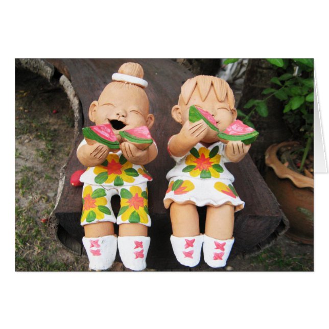 Lycklig-kort Hälsningskort (Framsidan Horizontal)