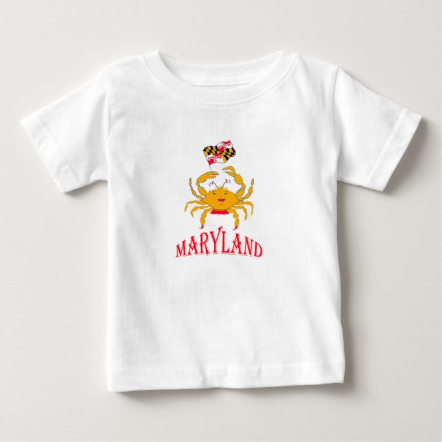 Lycklig krabba i Maryland T Shirt (Framsida)