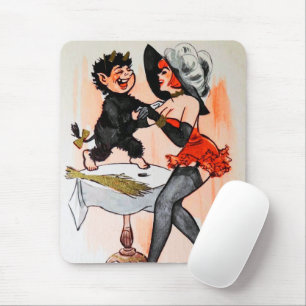 Lycklig Krampus med Temptress Vintage-julen Musmatta