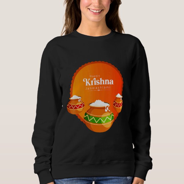 Lycklig Krishna Janmashtami T Shirt (Framsida)
