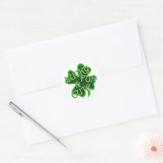 Lycklig Kul Söt St. Patrick's Day Runt Klistermärke