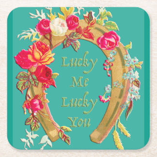 Lycklig kustfartyg underlägg papper kvadrat