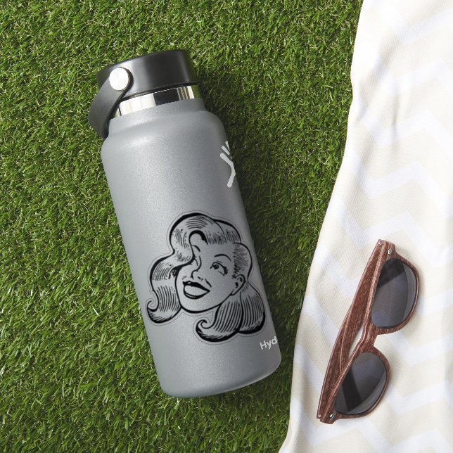 Lycklig kvinna klistermärken (HydroFlask Insitu)