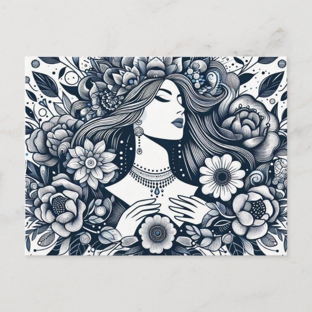 Lycklig kvinnodag för kvinnor överallt vykort (Framsida)