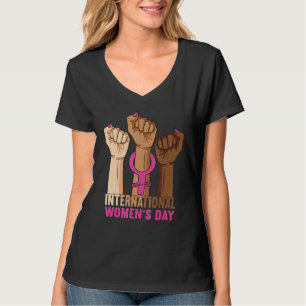 Lycklig Kvinnodagen den 8 mars 2022, Internationel T Shirt