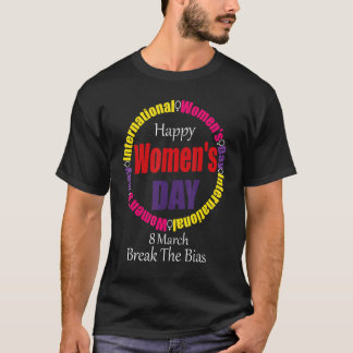 Lycklig Kvinnodagen den 8 mars 2022 Internationell T Shirt