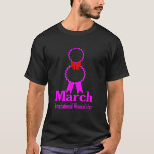 Lycklig Kvinnor den 8 mars 2022 Internationell T Shirt
