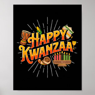 Lycklig Kwanzaa - African American Heritage Festiv Poster