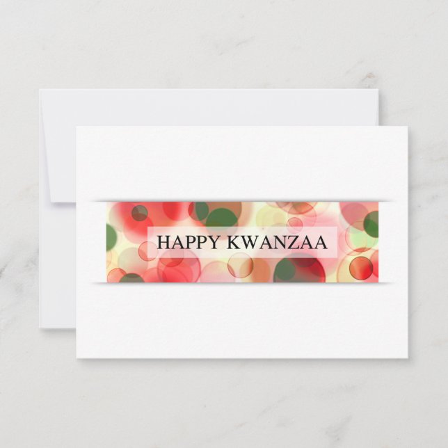 lycklig kwanzaa (bokeh) inbjudningar (Framsida)