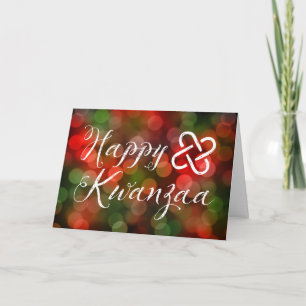 Lycklig Kwanzaa Bokeh Umoja Ljus Helgkort