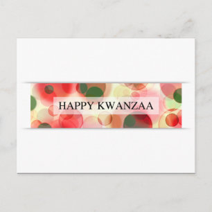 lycklig kwanzaa (bokeh) vykort