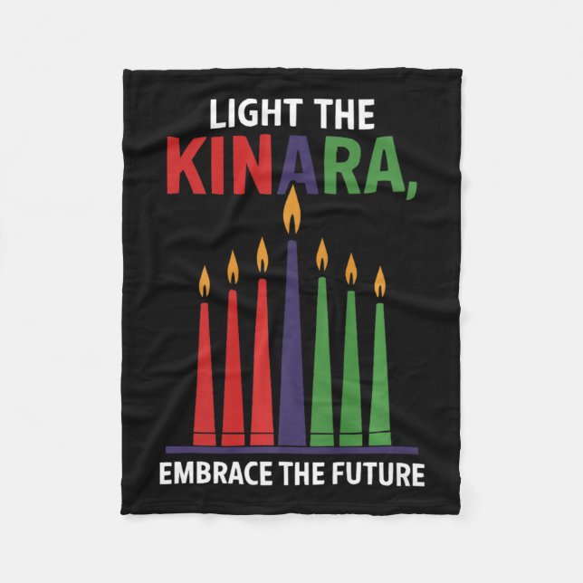 Lycklig Kwanzaa Candles Afrika Helgdag African Ame Fleecefilt (Framsidan)