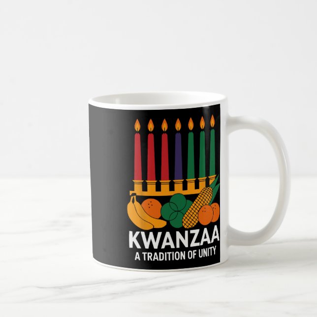 Lycklig Kwanzaa Candles Afrika Helgdag African Ame Kaffemugg (Höger)