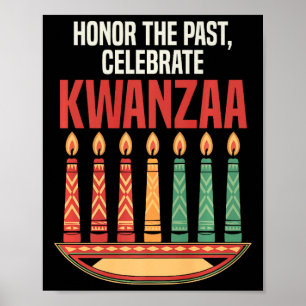 Lycklig Kwanzaa Candles Afrika Helgdag African Ame Poster