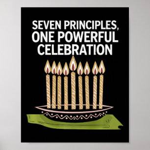Lycklig Kwanzaa Candles Afrika Helgdag African Ame Poster