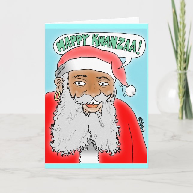 LYCKLIG KWANZAA CHRISTMAS-KORT HELGKORT (Framsida)