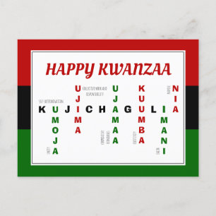 Lycklig Kwanzaa Crossword Helg Vykort