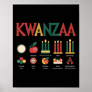 Lycklig Kwanzaa Firande Poster