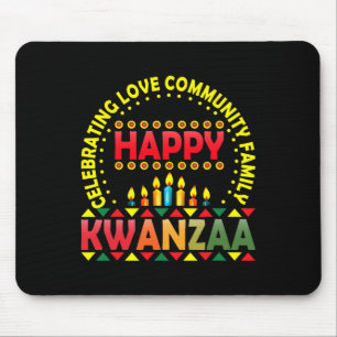 Lycklig Kwanzaa firar jul Af för Kärlek Kinara Af Musmatta
