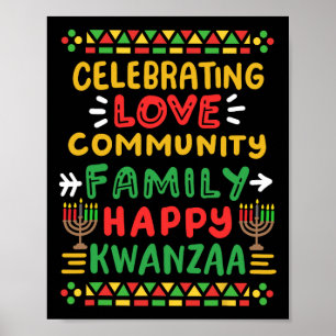 Lycklig Kwanzaa firar Kärlek-familjen Manar Poster