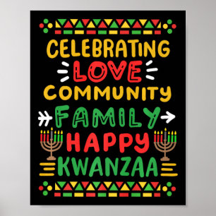 Lycklig Kwanzaa firar Kärlek-familjen Manar Poster