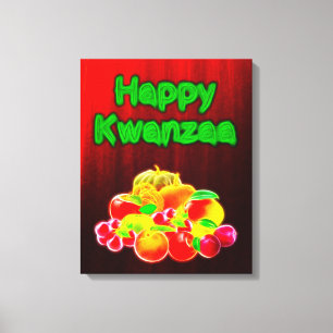 Lycklig Kwanzaa första frukt Canvastryck