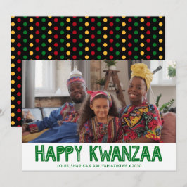 Lycklig Kwanzaa fotokort för Helgdag Julkort