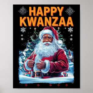 Lycklig Kwanzaa God jul African American Hoi Poster