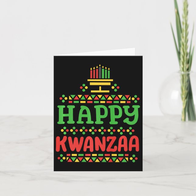 Lycklig Kwanzaa God jul African American Manar Kort (Framsida)